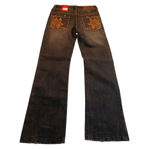 Firefly Girls New w/Tags Wash Black Embellished Straight Leg Jeans - Size: 6 - Picture 4 of 5